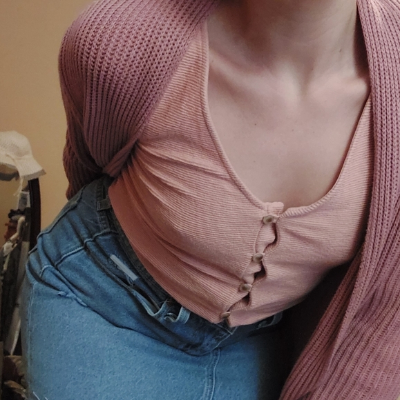 Texture&Thread | Knotted Button Up Tank Top - Picture 11 of 11